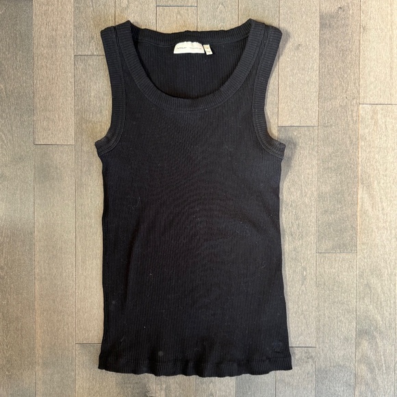 In Wear copenhagen black ribbed cotton tank top size medium - Picture 1 of 4
